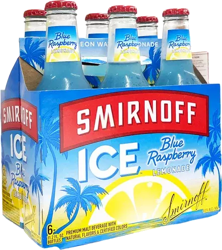 SMIRNOFF ICE BLUE RASPBERRY (6PK 11.2OZ BTL)